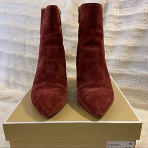 Rust colored MICHAEL Michael Kors suede booties